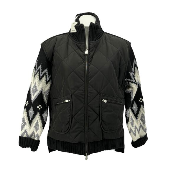 Jonathan Simkhai Women's Malone Parka Jacket Black Multi S NEW Quilted Cashmere - Picture 1 of 13